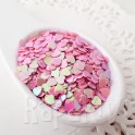 Cekiny 3 mm serca purdowy róż